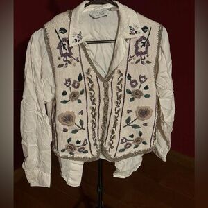 Medium vintage shirt & vest set